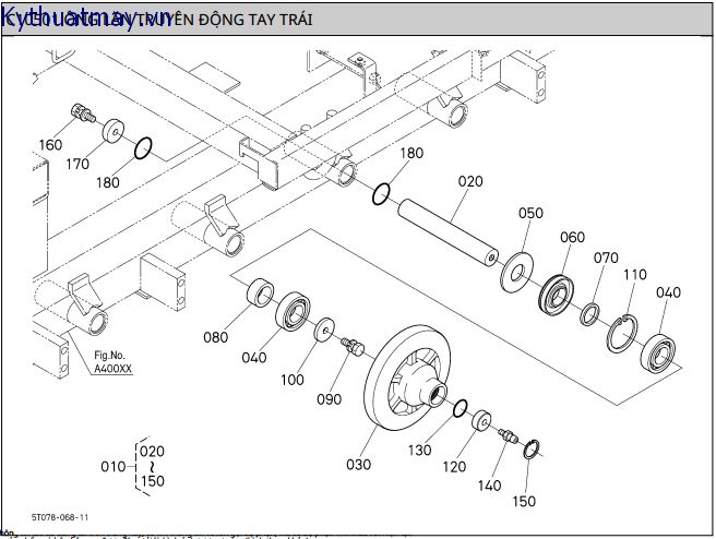 Ống lăn truyền động tay trái